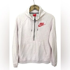 🔥Nike | Women’s pink heather half zip pullover mock neck sweatshirt, size S